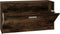 vidaXL - Schoenenbank - 80x24x45 - cm - bewerkt - hout - gerookt - eiken
