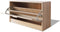 vidaXL - Schoenenbank - 80x24x45 - cm - bewerkt - hout - gerookt - eiken