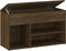vidaXL - Schoenenbank - 80x30x45 - cm - bewerkt - hout - bruin - eikenkleur