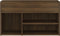 vidaXL - Schoenenbank - 80x30x45 - cm - bewerkt - hout - bruin - eikenkleur