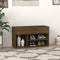 vidaXL - Schoenenbank - 80x30x45 - cm - bewerkt - hout - bruin - eikenkleur