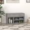 vidaXL - Schoenenbank - 80x30x45 - cm - bewerkt - hout - grijs - sonoma - eikenkleurig