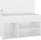 vidaXL - Schoenenbank - 80x30x45 - cm - bewerkt - hout - hoogglans - wit