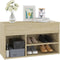 vidaXL - Schoenenbank - 80x30x45 - cm - bewerkt - hout - sonoma - eikenkleurig