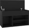vidaXL - Schoenenbank - 80x30x45 - cm - bewerkt - hout - zwart