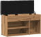 vidaXL - Schoenenbank - 82x32x45,5 - cm - bewerkt - hout - artisanaal - eikenkleur