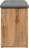 vidaXL - Schoenenbank - 82x32x45,5 - cm - bewerkt - hout - artisanaal - eikenkleur