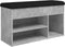vidaXL - Schoenenbank - 82x32x45,5 - cm - bewerkt - hout - betongrijs