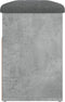 vidaXL - Schoenenbank - 82x32x45,5 - cm - bewerkt - hout - betongrijs