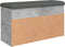 vidaXL - Schoenenbank - 82x32x45,5 - cm - bewerkt - hout - betongrijs