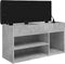 vidaXL - Schoenenbank - 82x32x45,5 - cm - bewerkt - hout - betongrijs