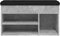 vidaXL - Schoenenbank - 82x32x45,5 - cm - bewerkt - hout - betongrijs