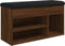 vidaXL - Schoenenbank - 82x32x45,5 - cm - bewerkt - hout - bruin - eikenkleur