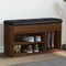 vidaXL - Schoenenbank - 82x32x45,5 - cm - bewerkt - hout - bruin - eikenkleur