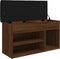 vidaXL - Schoenenbank - 82x32x45,5 - cm - bewerkt - hout - bruin - eikenkleur