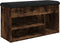 vidaXL - Schoenenbank - 82x32x45,5 - cm - bewerkt - hout - gerookt - eikenkleurig