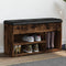 vidaXL - Schoenenbank - 82x32x45,5 - cm - bewerkt - hout - gerookt - eikenkleurig