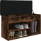 vidaXL - Schoenenbank - 82x32x45,5 - cm - bewerkt - hout - gerookt - eikenkleurig
