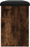 vidaXL - Schoenenbank - 82x32x45,5 - cm - bewerkt - hout - gerookt - eikenkleurig