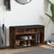 vidaXL - Schoenenbank - 82x32x45,5 - cm - bewerkt - hout - gerookt - eikenkleurig