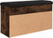 vidaXL - Schoenenbank - 82x32x45,5 - cm - bewerkt - hout - gerookt - eikenkleurig