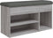 vidaXL - Schoenenbank - 82x32x45,5 - cm - bewerkt - hout - grijs - sonoma