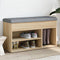 vidaXL - Schoenenbank - 82x32x45,5 - cm - bewerkt - hout - sonoma - eikenkleurig