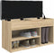vidaXL - Schoenenbank - 82x32x45,5 - cm - bewerkt - hout - sonoma - eikenkleurig