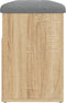 vidaXL - Schoenenbank - 82x32x45,5 - cm - bewerkt - hout - sonoma - eikenkleurig