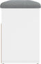 vidaXL - Schoenenbank - 82x32x45,5 - cm - bewerkt - hout - wit