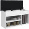vidaXL - Schoenenbank - 82x32x45,5 - cm - bewerkt - hout - wit