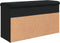 vidaXL - Schoenenbank - 82x32x45,5 - cm - bewerkt - hout - zwart