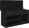 vidaXL - Schoenenbank - 82x32x45,5 - cm - bewerkt - hout - zwart