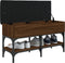 vidaXL - Schoenenbank - 82x32x45 - cm - bewerkt - hout - bruin - eikenkleur