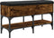 vidaXL - Schoenenbank - 82x32x45 - cm - bewerkt - hout - gerookt - eikenkleurig