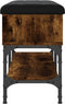 vidaXL - Schoenenbank - 82x32x45 - cm - bewerkt - hout - gerookt - eikenkleurig