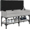 vidaXL - Schoenenbank - 82x32x45 - cm - bewerkt - hout - grijs - sonoma