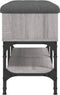 vidaXL - Schoenenbank - 82x32x45 - cm - bewerkt - hout - grijs - sonoma