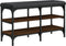 vidaXL - Schoenenbank - 82x32x47 - cm - bewerkt - hout - bruin - eikenkleur
