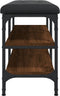 vidaXL - Schoenenbank - 82x32x47 - cm - bewerkt - hout - bruin - eikenkleur
