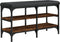 vidaXL - Schoenenbank - 82x32x47 - cm - bewerkt - hout - gerookt - eikenkleurig