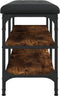 vidaXL - Schoenenbank - 82x32x47 - cm - bewerkt - hout - gerookt - eikenkleurig