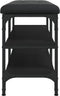 vidaXL - Schoenenbank - 82x32x47 - cm - bewerkt - hout - zwart