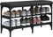 vidaXL - Schoenenbank - 82x32x47 - cm - bewerkt - hout - zwart