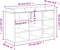 vidaXL - Schoenenbank - 82x32x50 - cm - bewerkt - hout - betongrijs