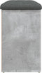 vidaXL - Schoenenbank - 82x32x50 - cm - bewerkt - hout - betongrijs