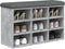 vidaXL - Schoenenbank - 82x32x50 - cm - bewerkt - hout - betongrijs