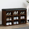 vidaXL - Schoenenbank - 82x32x50 - cm - bewerkt - hout - bruin - eikenkleur