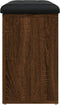 vidaXL - Schoenenbank - 82x32x50 - cm - bewerkt - hout - bruin - eikenkleur
