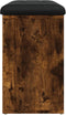vidaXL - Schoenenbank - 82x32x50 - cm - bewerkt - hout - gerookt - eikenkleurig